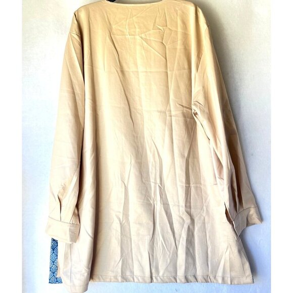 Ethnic Dashiki Coat Beige and Blue Shirt Size L - Picture 2 of 9